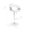 Armen Living Paris Black Faux Leather Adjustable Height Swivel Walnut Wood and Chrome Bar Stool LCPASWBABLWA - alternate 3